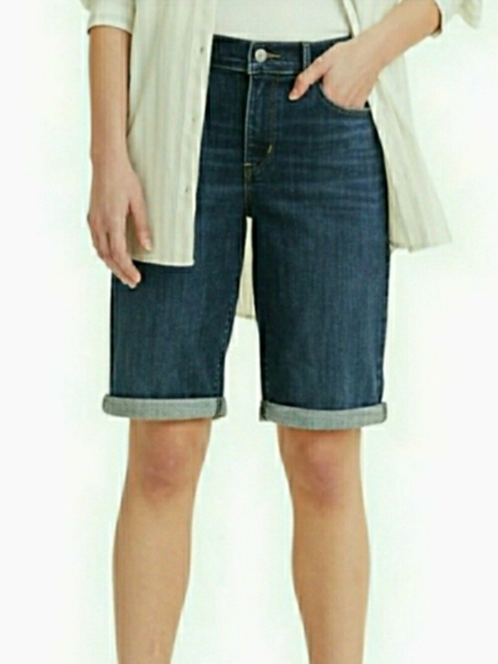 Levi's Midrise Stretch Bermuda Jean Shorts